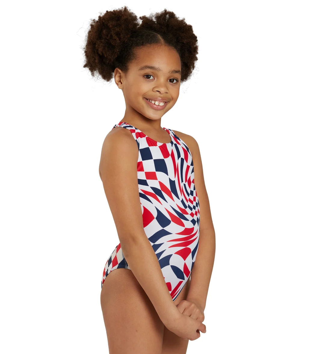 Sporti Checkmate Wide Strap One Piece Swimsuit Youth (22 - 28) - Image 9