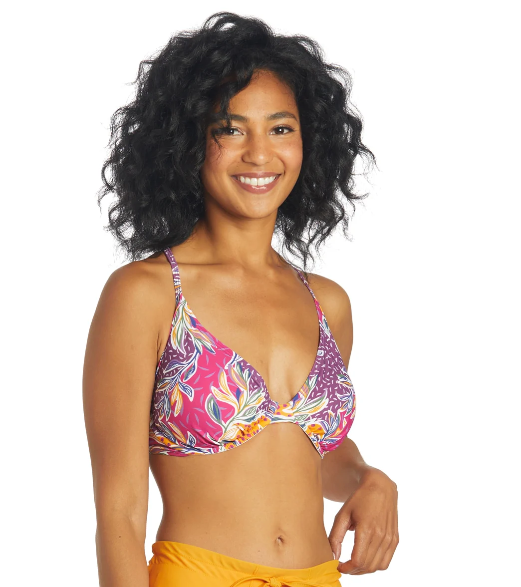 Sporti Floral Patchwork Underwire Bikini Top (D/DD/E/F) - Image 2