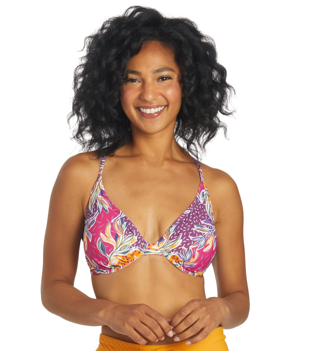 Sporti Floral Patchwork Underwire Bikini Top (D/DD/E/F) - Image 8