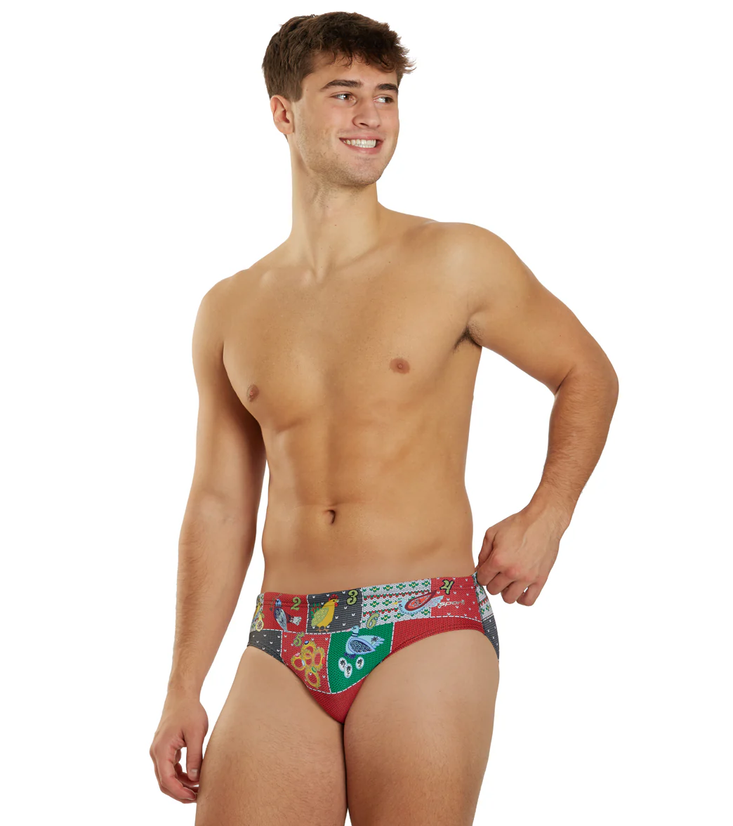 Sporti Granny Sweater 12 Days of Christmas Brief Swimsuit (26-40) - Image 6