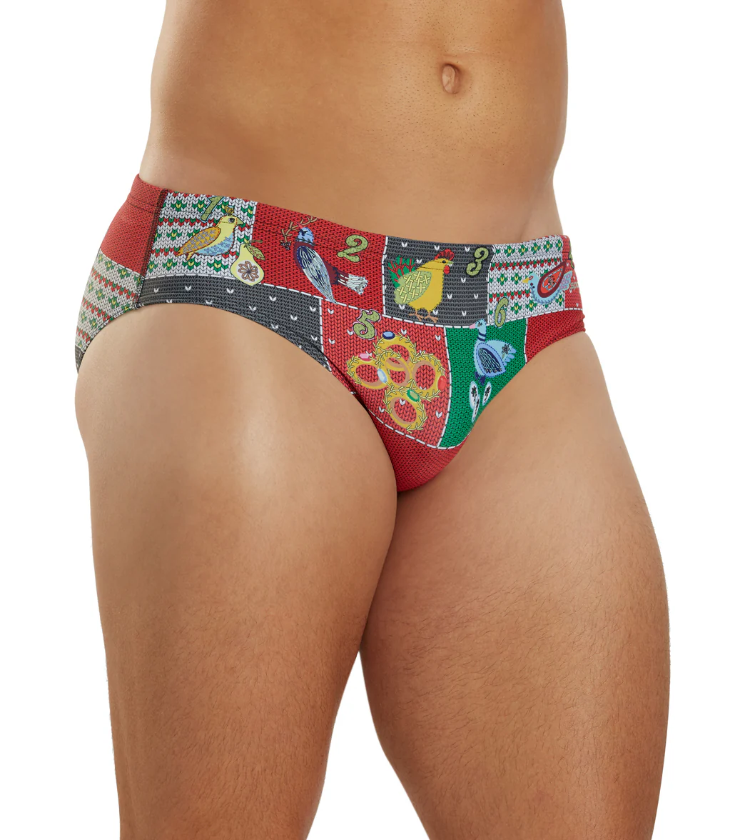 Sporti Granny Sweater 12 Days of Christmas Brief Swimsuit (26-40) - Image 8