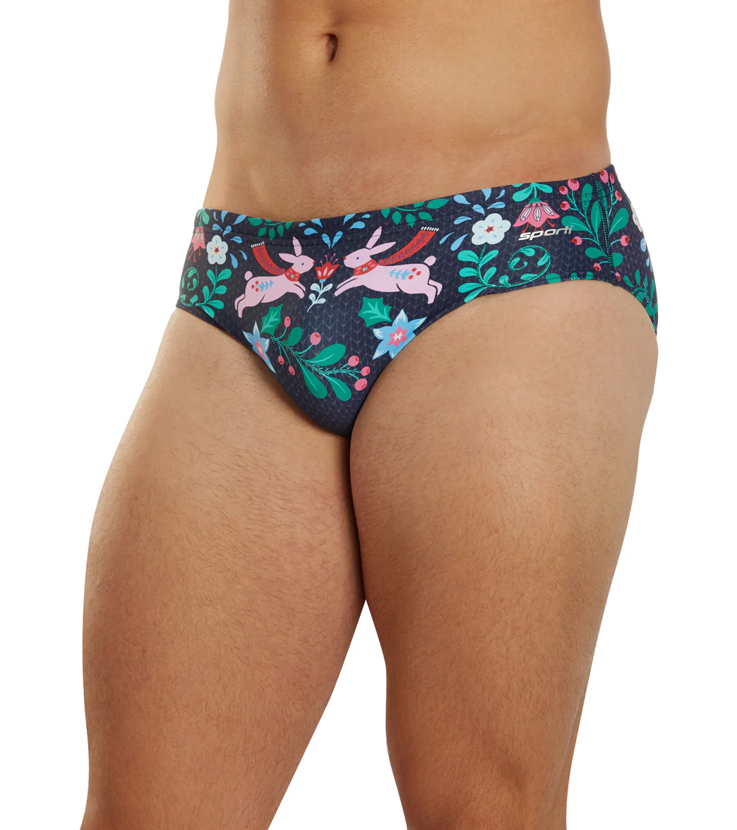 Sporti Granny Sweater Folk Holiday Brief Swimsuit (26-40) - Image 11