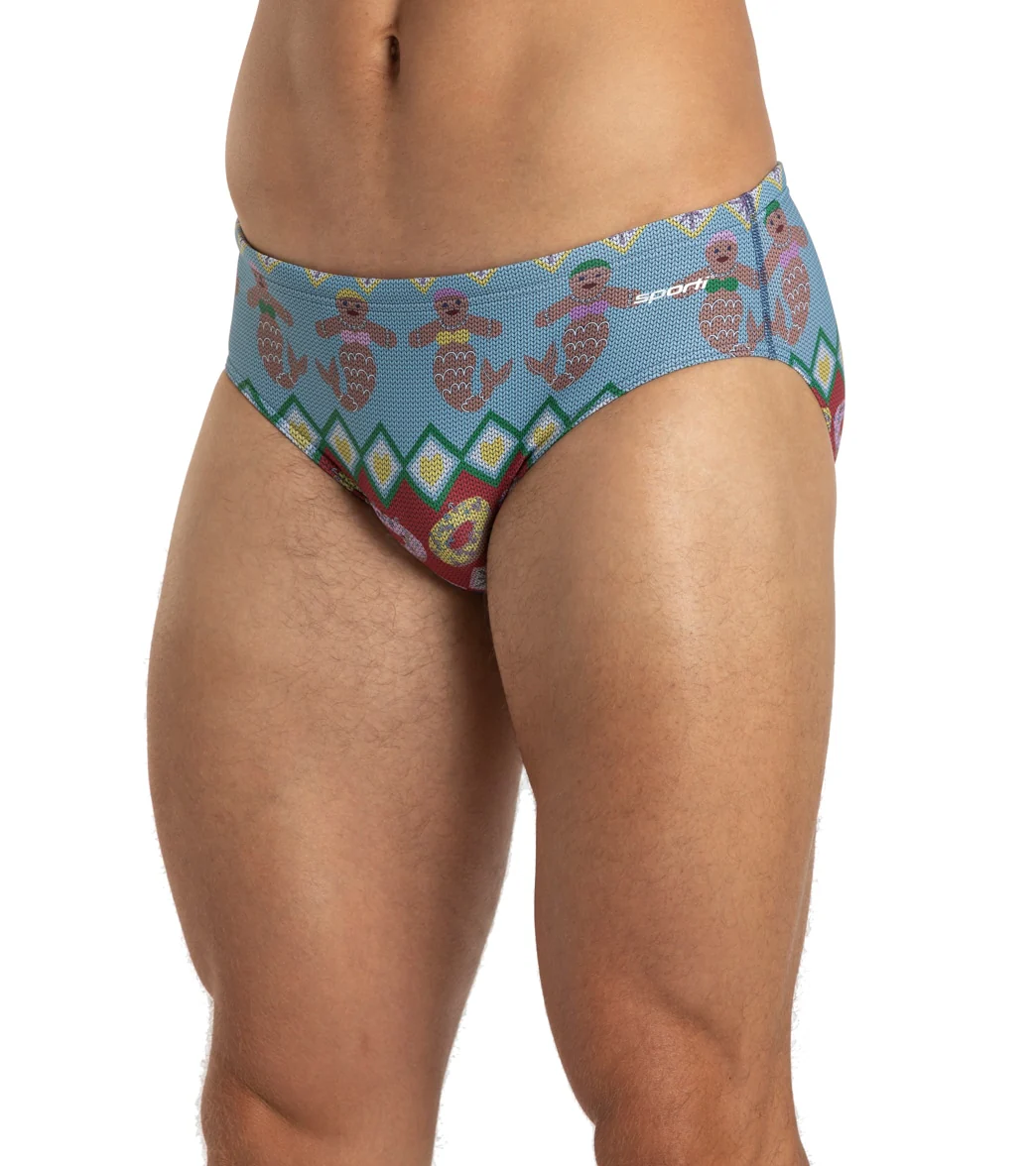 Sporti Granny Sweater Gingerbread Mermaid Brief Swimsuit - Image 9