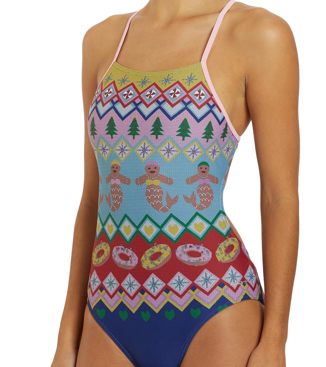 Sporti Granny Sweater Gingerbread Mermaid Micro Back One Piece Swimsuit - Image 5