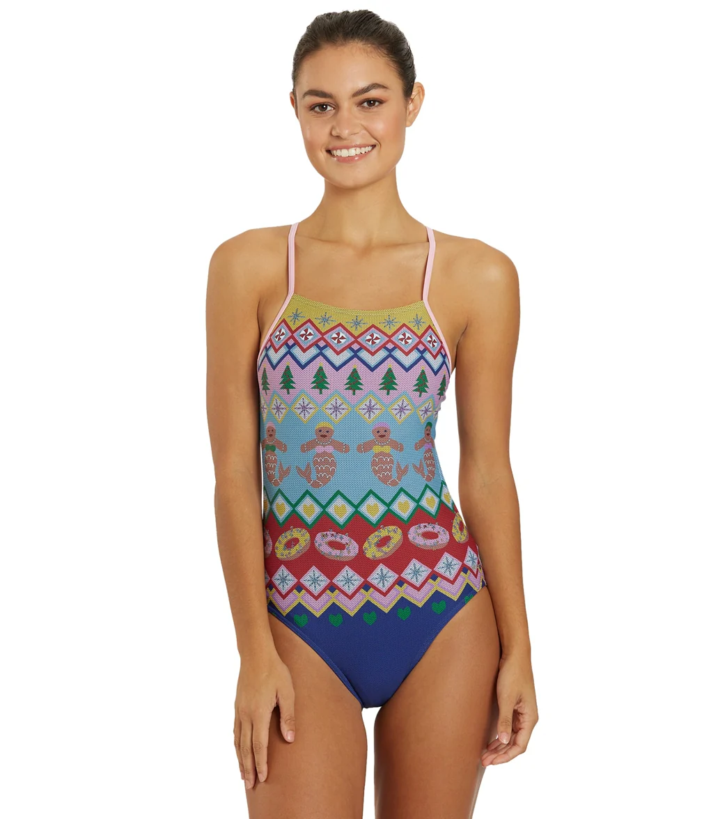 Sporti Granny Sweater Gingerbread Mermaid Micro Back One Piece Swimsuit - Image 8