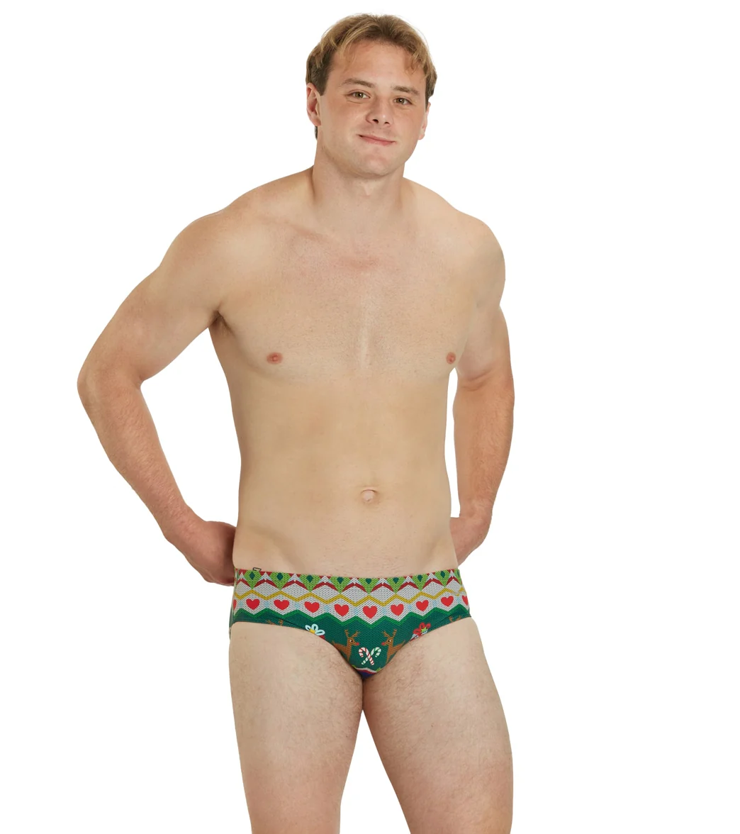 Sporti Granny Sweater Heart Reindeer Brief Swimsuit - Image 16