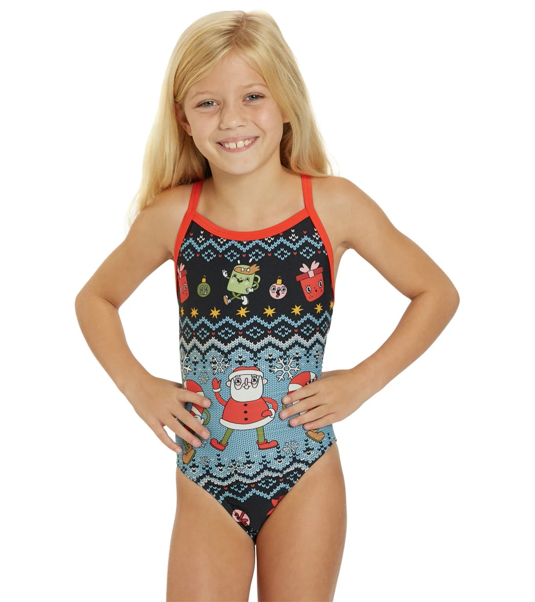 Sporti Granny Sweater Holiday Groovy Thin Strap One Piece Swimsuit Youth (22-28) - Image 8