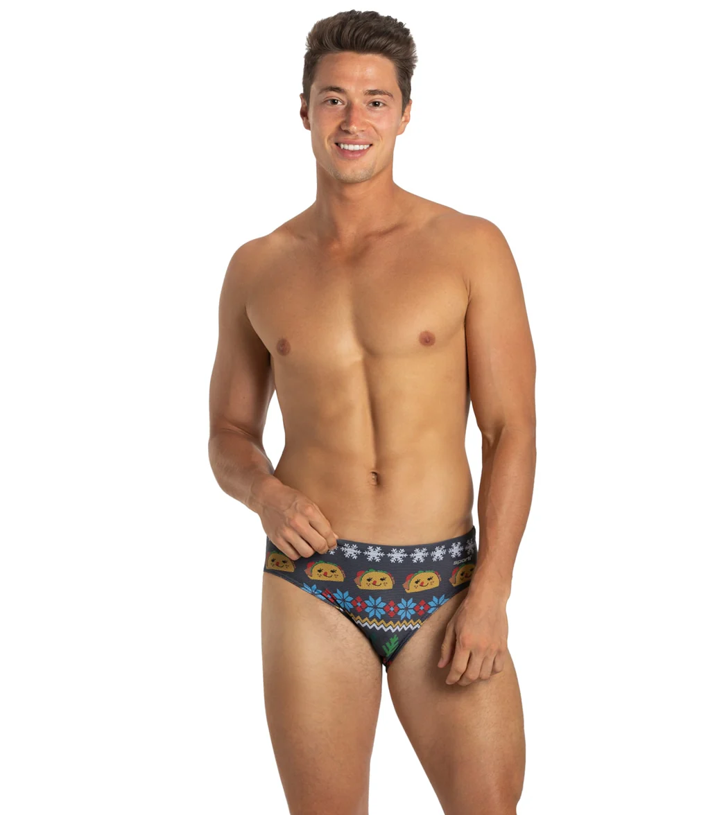Sporti Granny Sweater Holiday Tacos Brief Swimsuit - Image 6