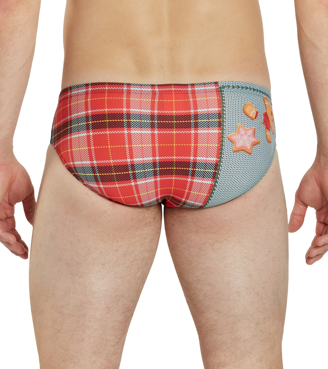 Sporti Granny Sweater Holiday Tartan Brief Swimsuit - Image 10