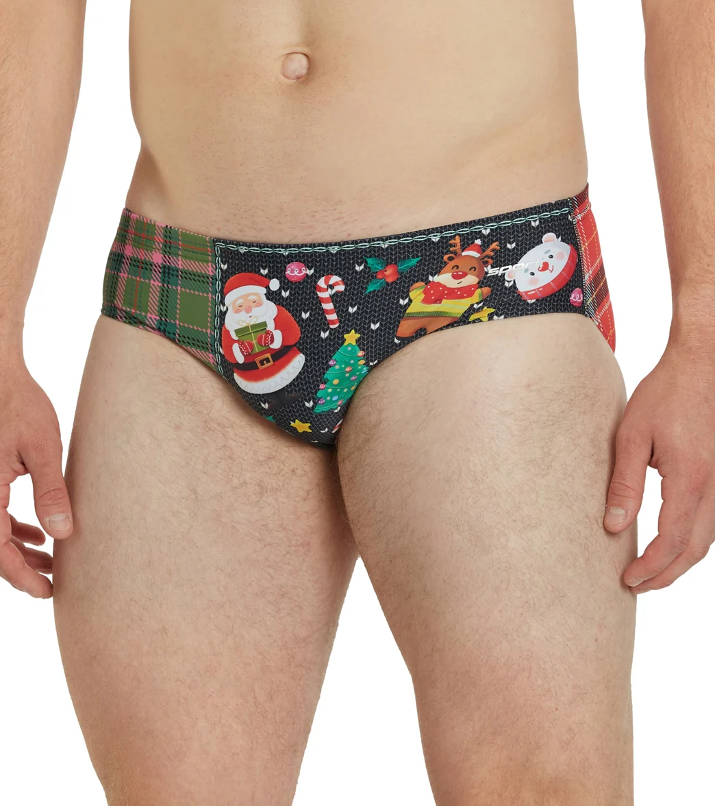 Sporti Granny Sweater Holiday Tartan Brief Swimsuit - Image 11