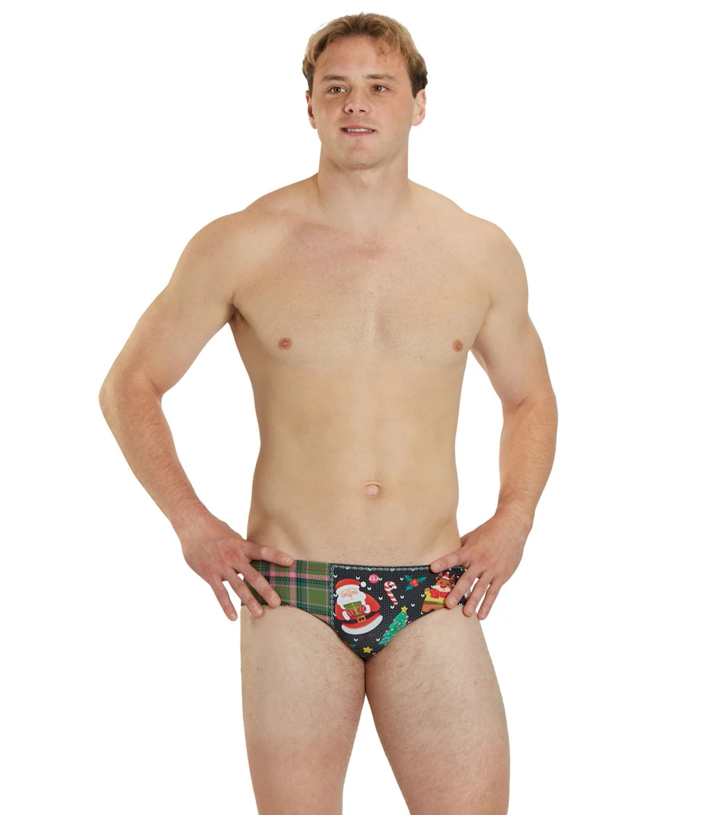 Sporti Granny Sweater Holiday Tartan Brief Swimsuit - Image 14