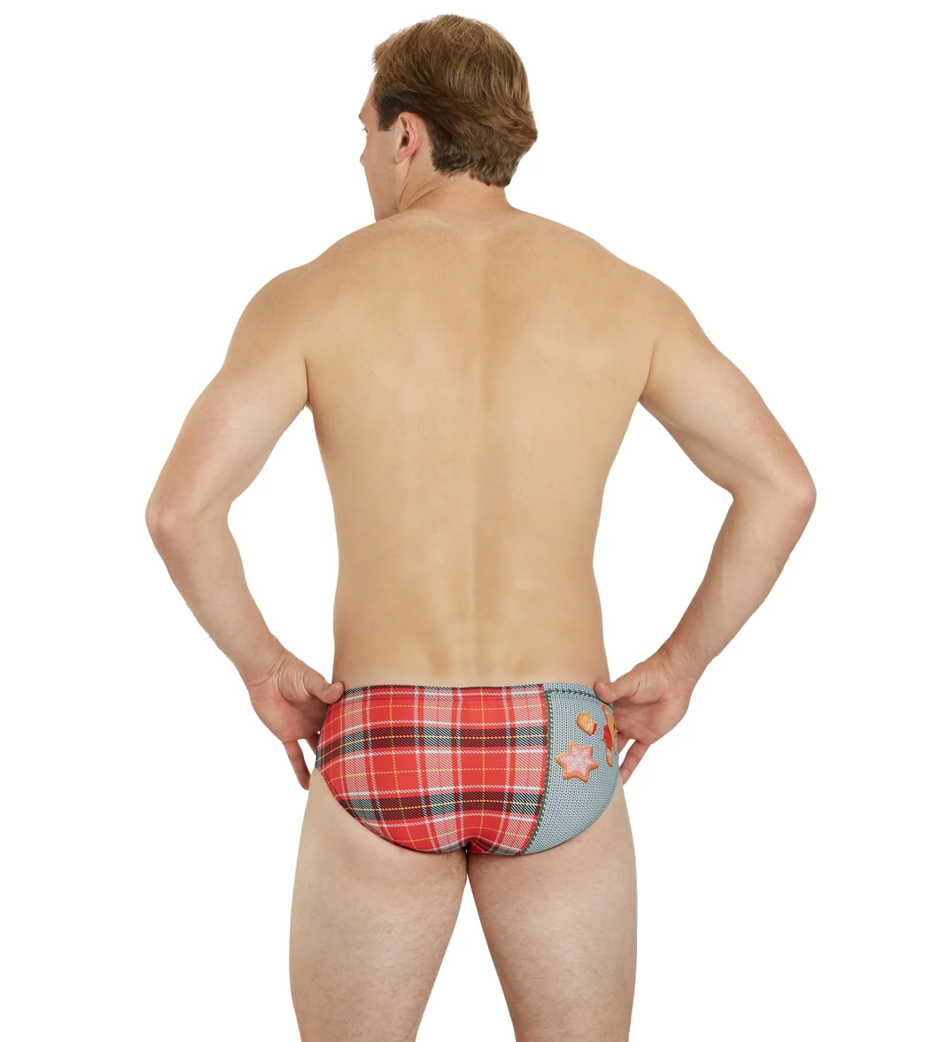 Sporti Granny Sweater Holiday Tartan Brief Swimsuit - Image 6