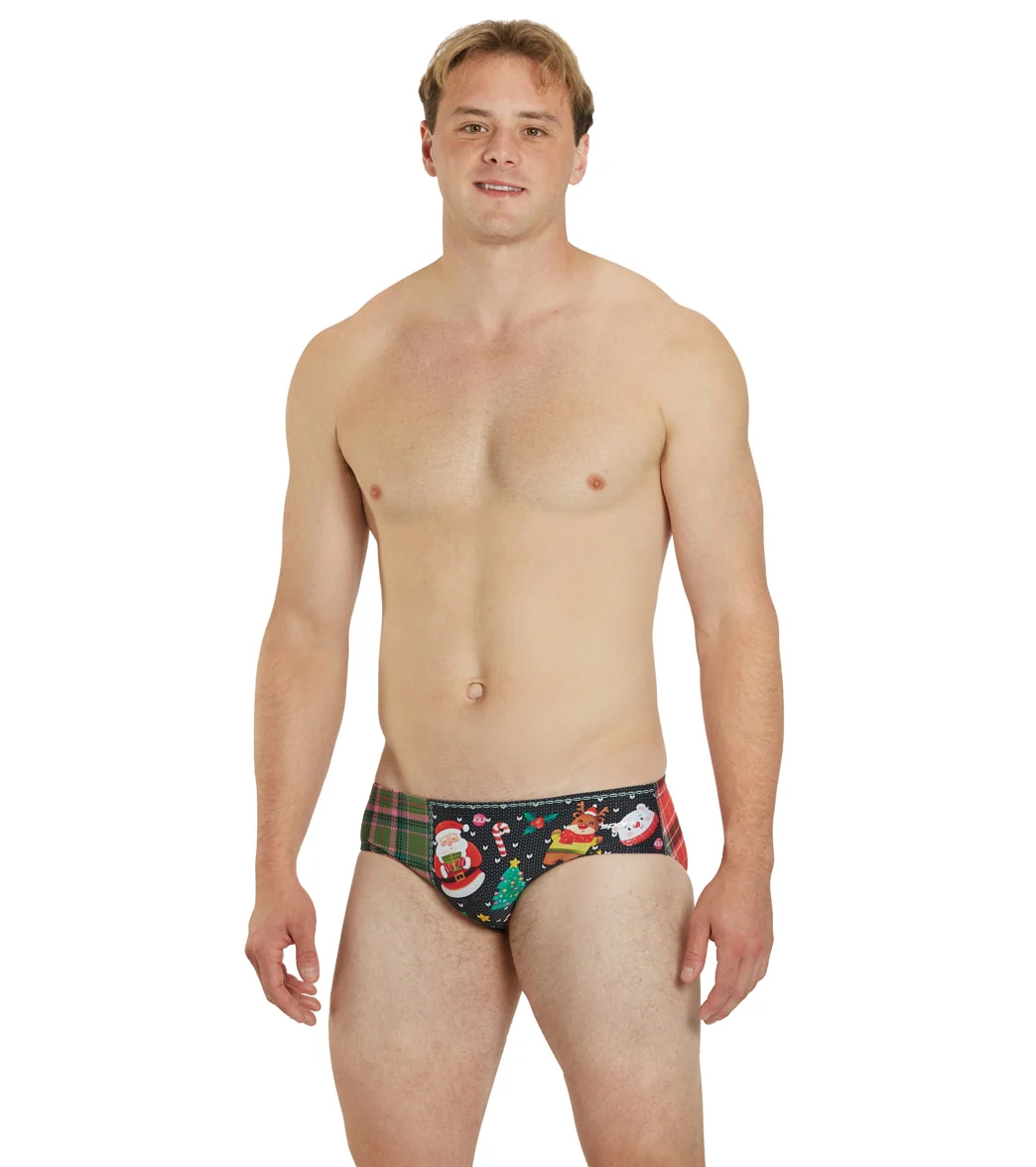 Sporti Granny Sweater Holiday Tartan Brief Swimsuit - Image 7