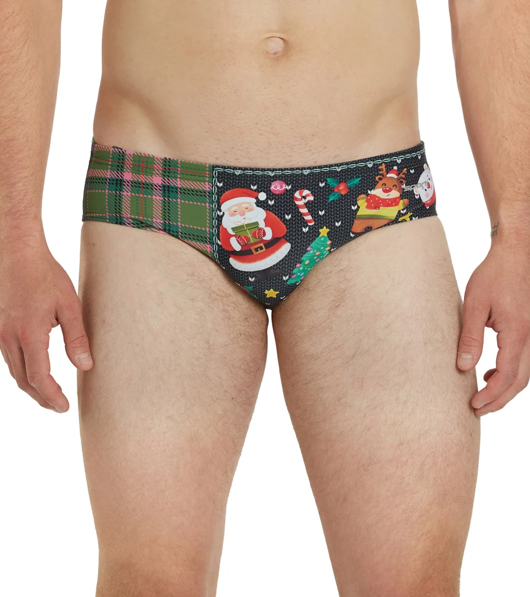 Sporti Granny Sweater Holiday Tartan Brief Swimsuit - Image 8