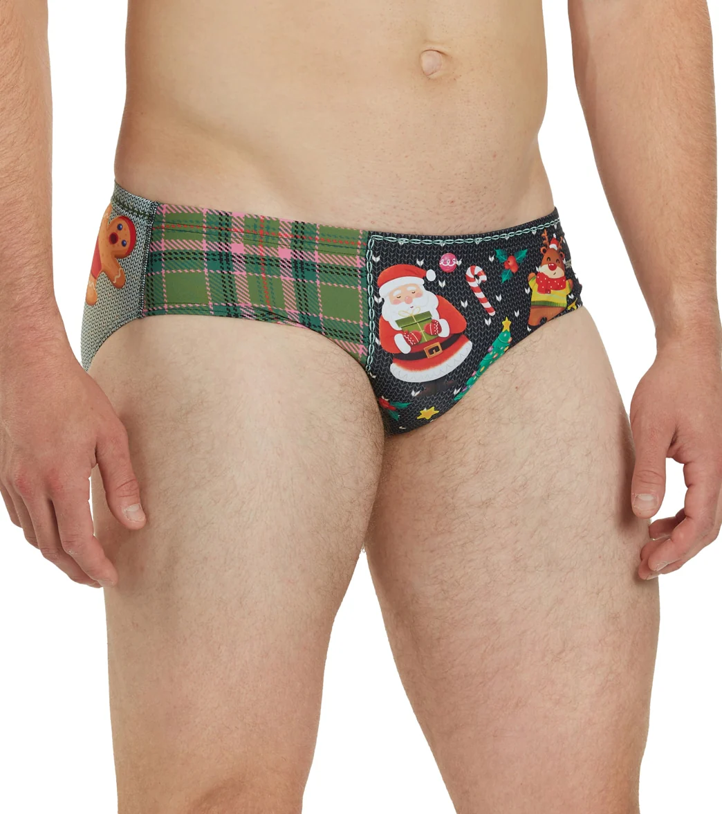 Sporti Granny Sweater Holiday Tartan Brief Swimsuit - Image 9
