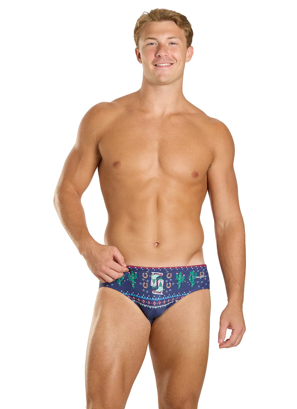 Sporti Granny Sweater Jingle Spurs Brief Swimsuit (26-40) - Image 3