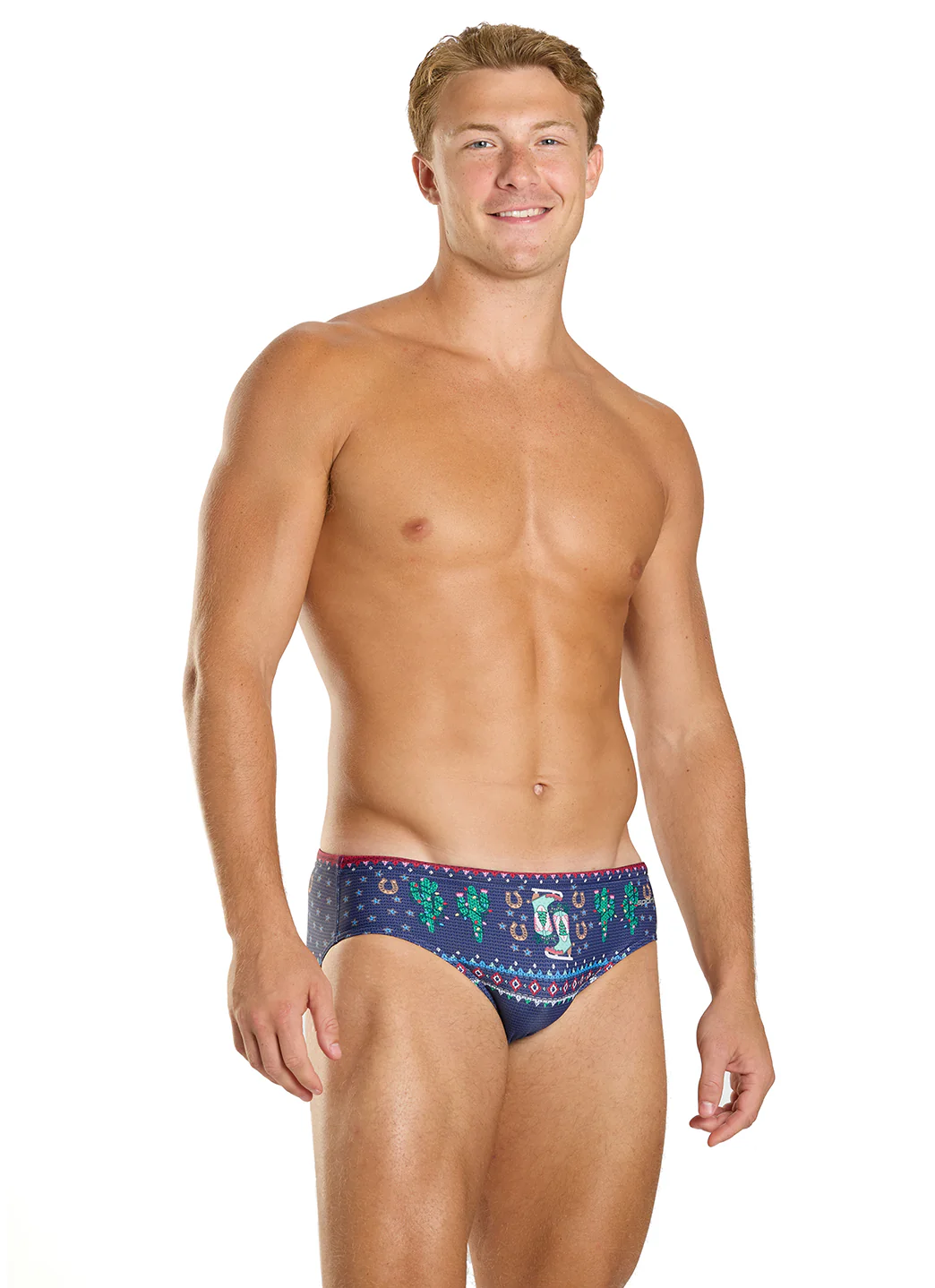 Sporti Granny Sweater Jingle Spurs Brief Swimsuit (26-40) - Image 4