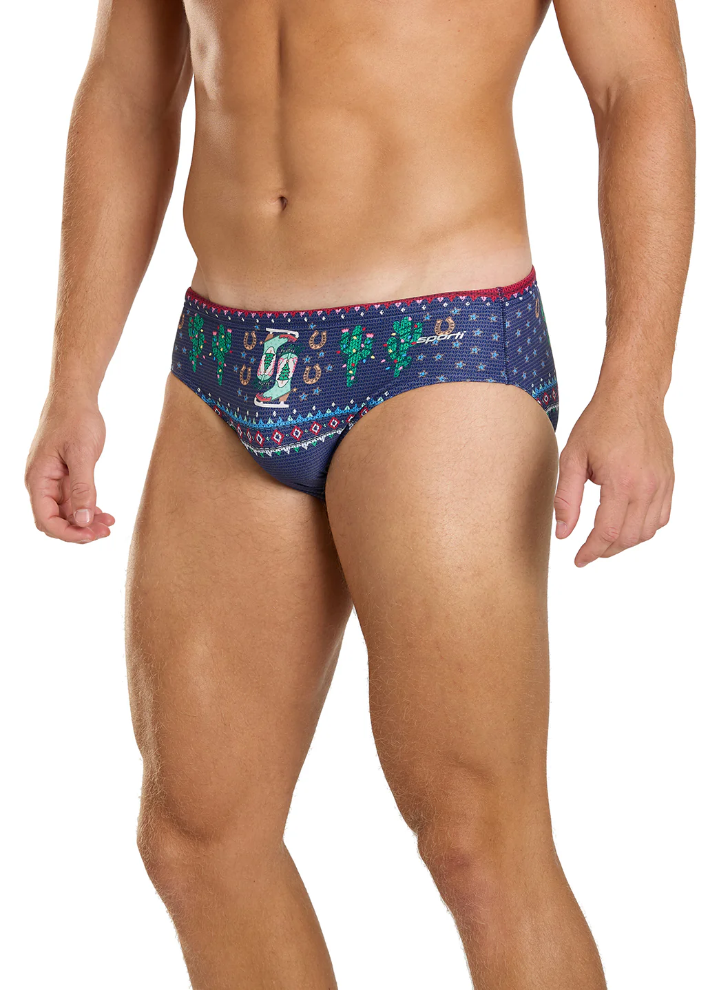 Sporti Granny Sweater Jingle Spurs Brief Swimsuit (26-40) - Image 9