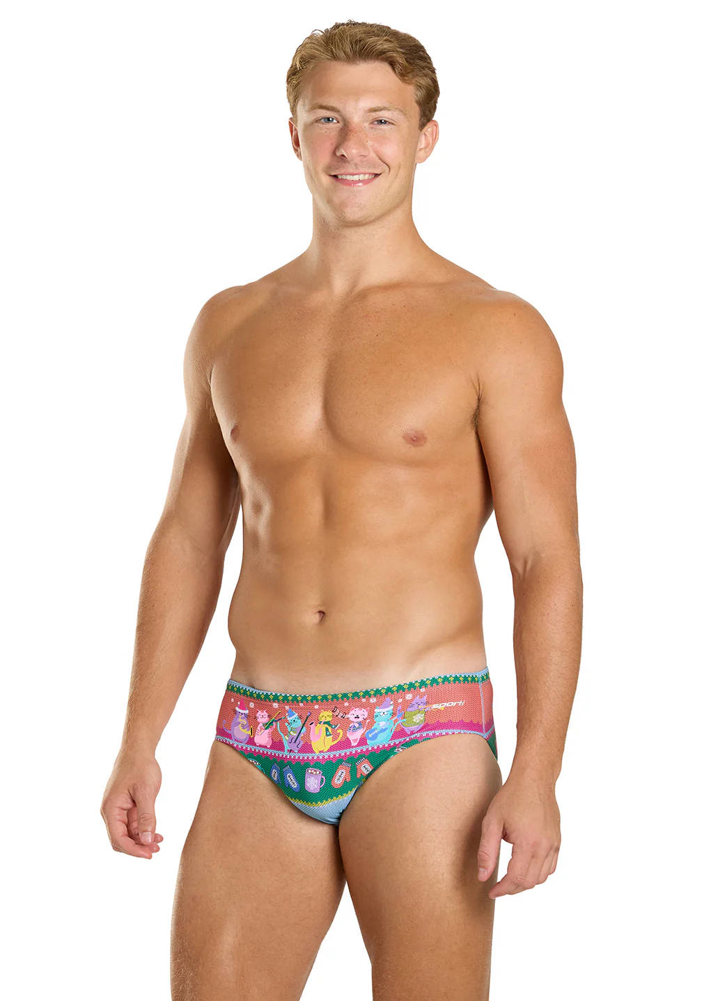 Sporti Granny Sweater Meowy & Bright Brief Swimsuit (26-40) - Image 4