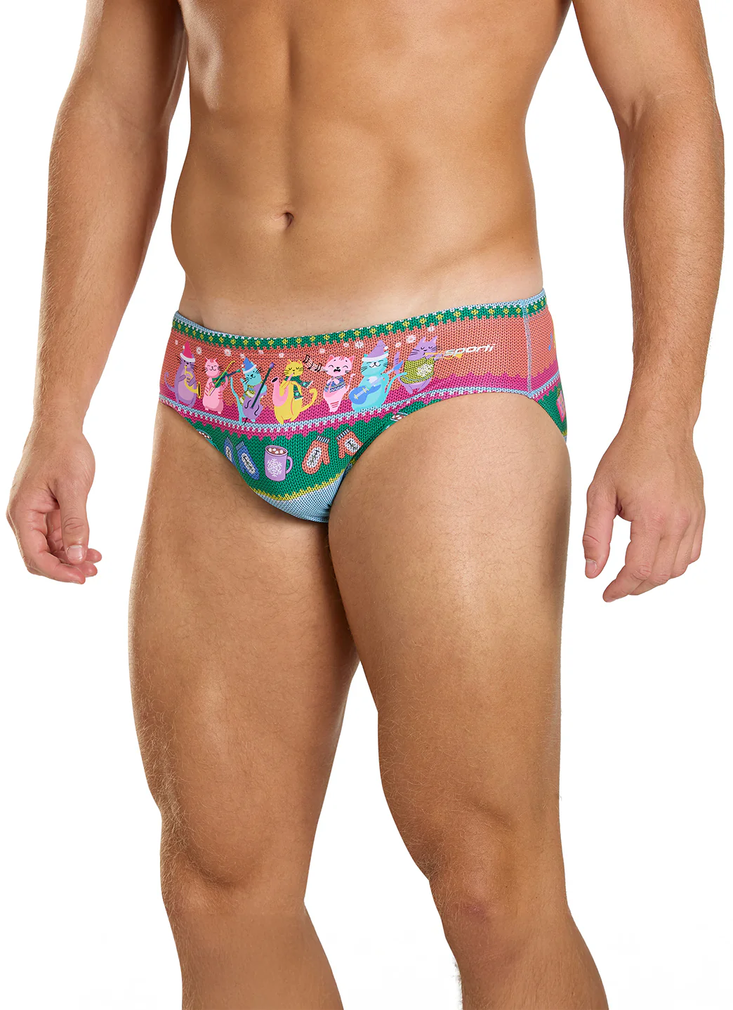 Sporti Granny Sweater Meowy & Bright Brief Swimsuit (26-40) - Image 7