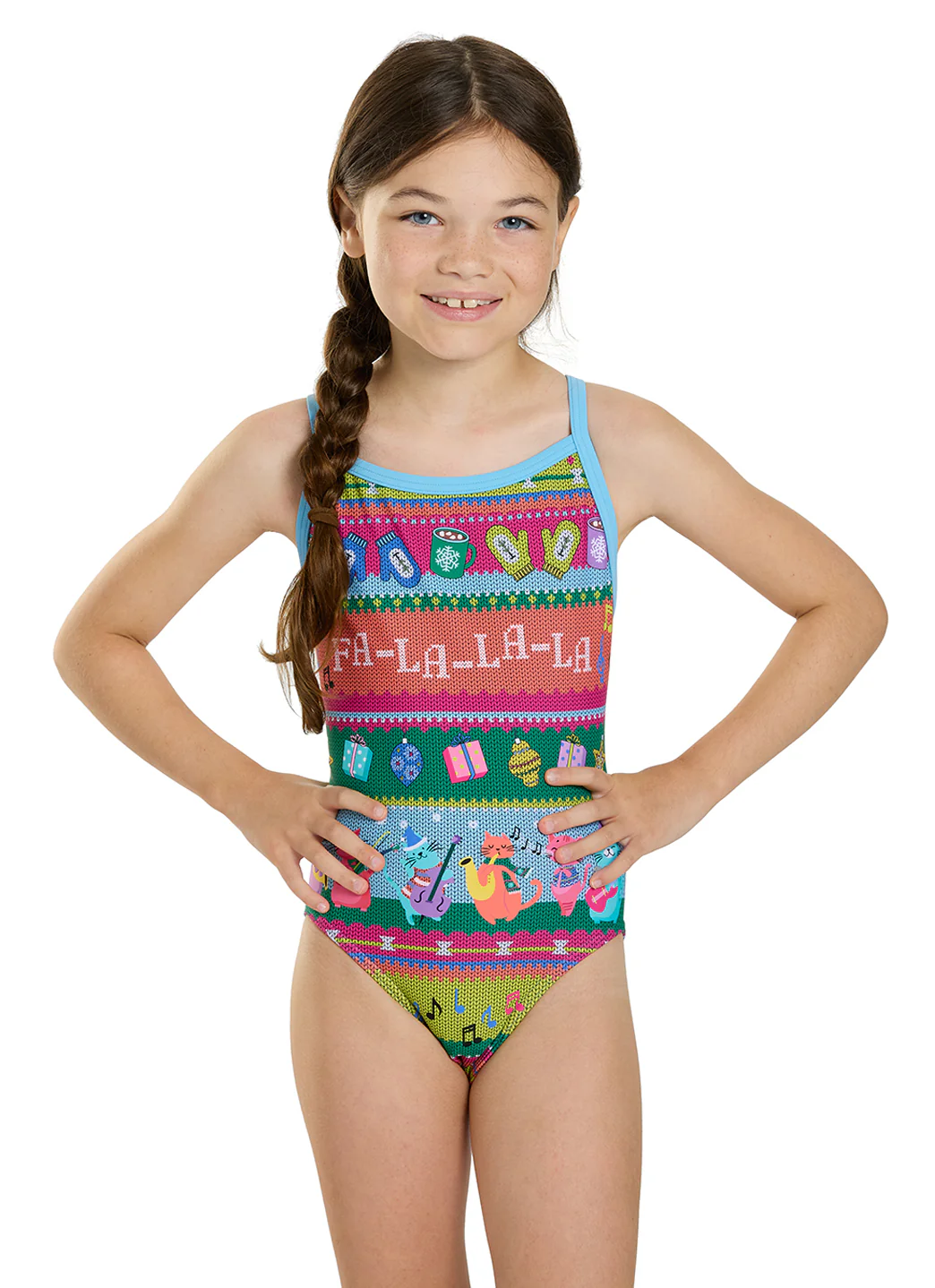 Sporti Granny Sweater Meowy & Bright Thin Strap One Piece Swimsuit (22-44) - Image 11