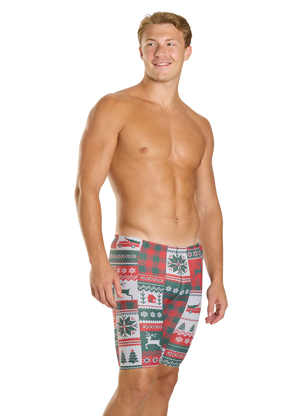 Sporti Granny Sweater Patchwork Pines Jammer Swimsuit (22-44) - Image 7