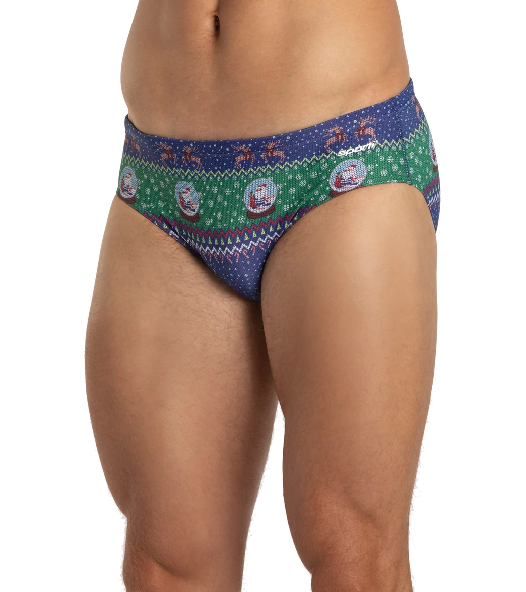 Sporti Granny Sweater Santa Snow Globe Brief Swimsuit - Image 7