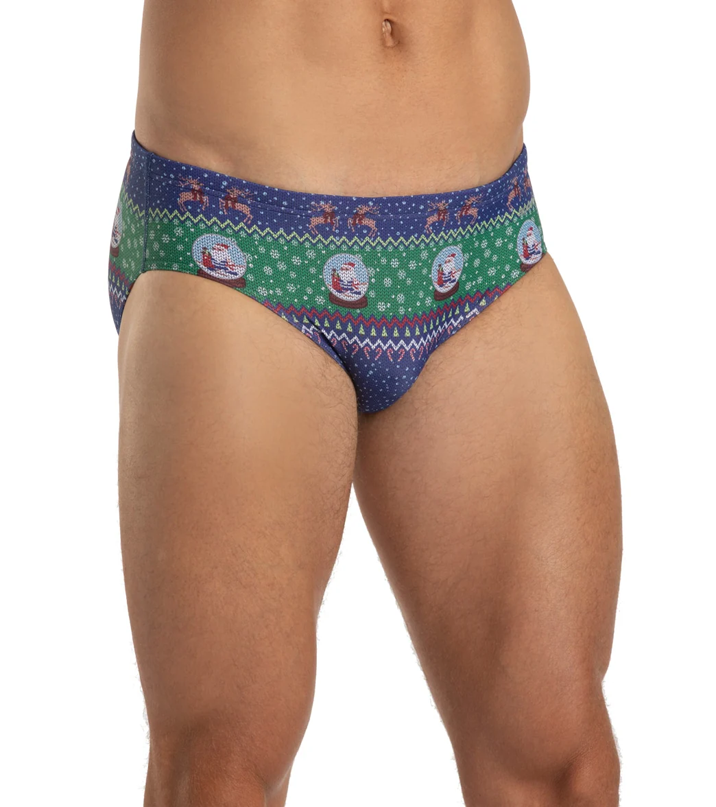 Sporti Granny Sweater Santa Snow Globe Brief Swimsuit - Image 8