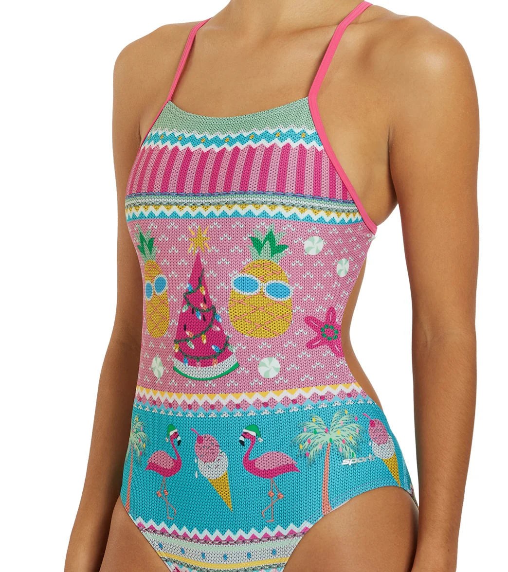 Sporti Granny Sweater Tropical Holiday Micro Back One Piece Swimsuit - Image 9