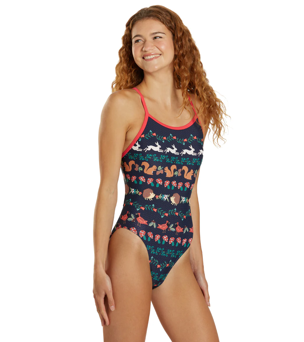 Sporti Granny Sweater Woodland Thin Strap One Piece Swimsuit (22-44) - Image 8