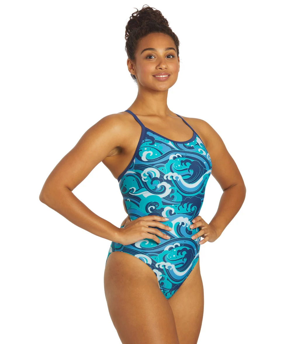 Sporti Great Wave Thin Strap One Piece Swimsuit - Image 2