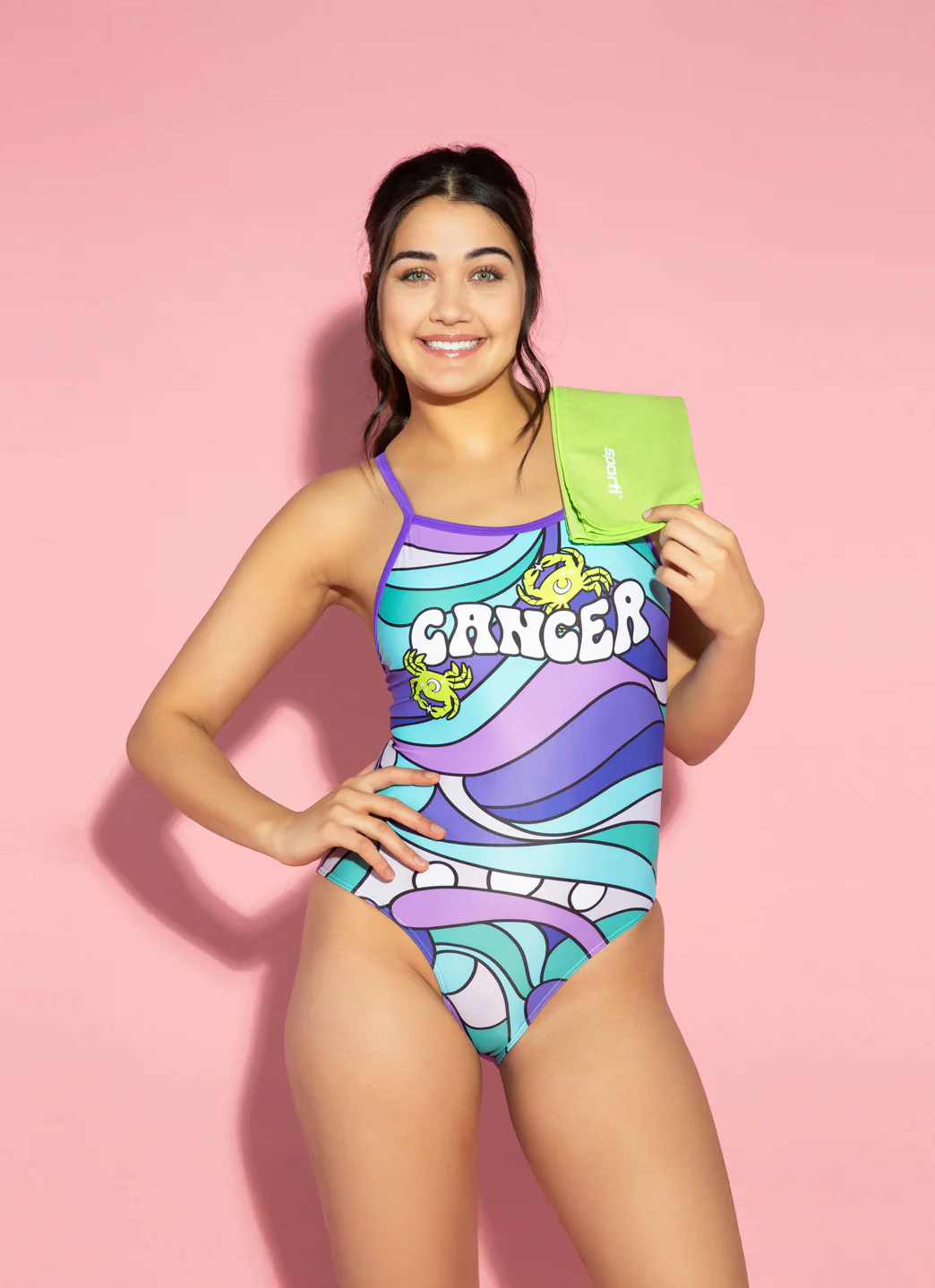 Sporti Groovy Zodiac Cancer Thin Strap One Piece Swimsuit (22-44) - Image 2