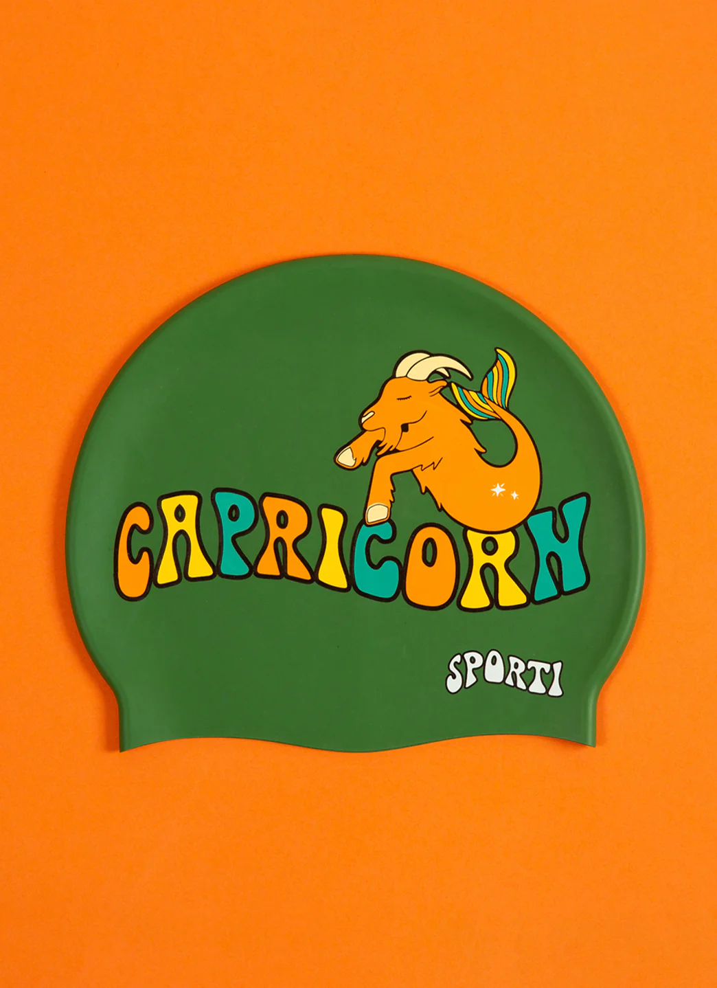 Sporti Groovy Zodiac Capricorn Silicone Swim Cap - Image 7