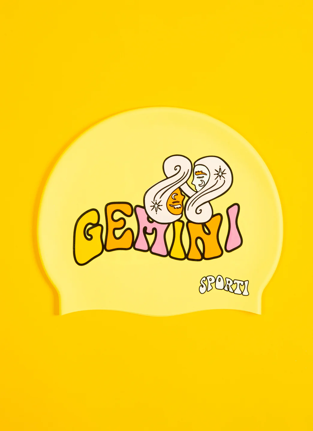 Sporti Groovy Zodiac Gemini Silicone Swim Cap - Image 5