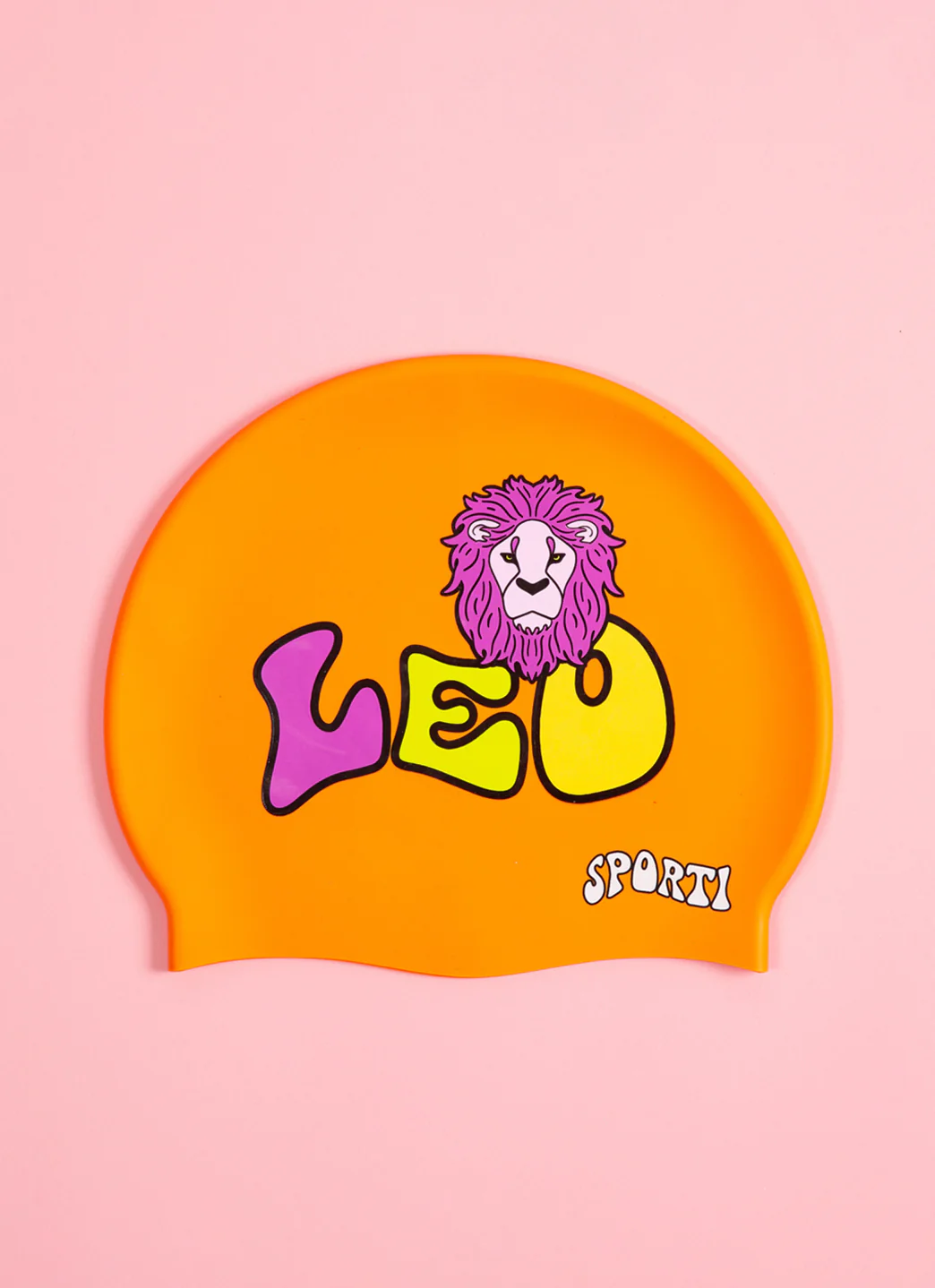 Sporti Groovy Zodiac Leo Silicone Swim Cap - Image 6