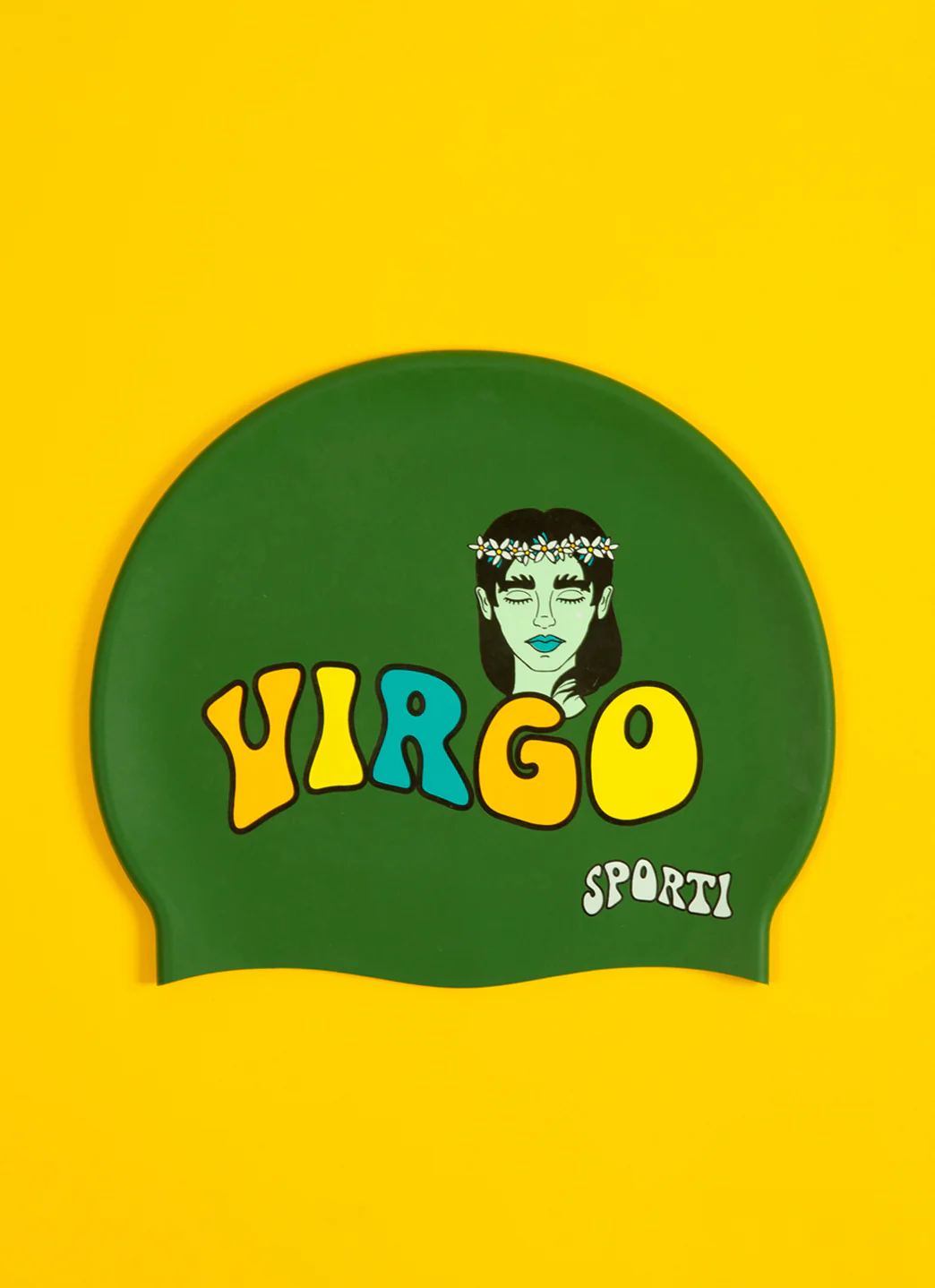 Sporti Groovy Zodiac Virgo Silicone Swim Cap - Image 5