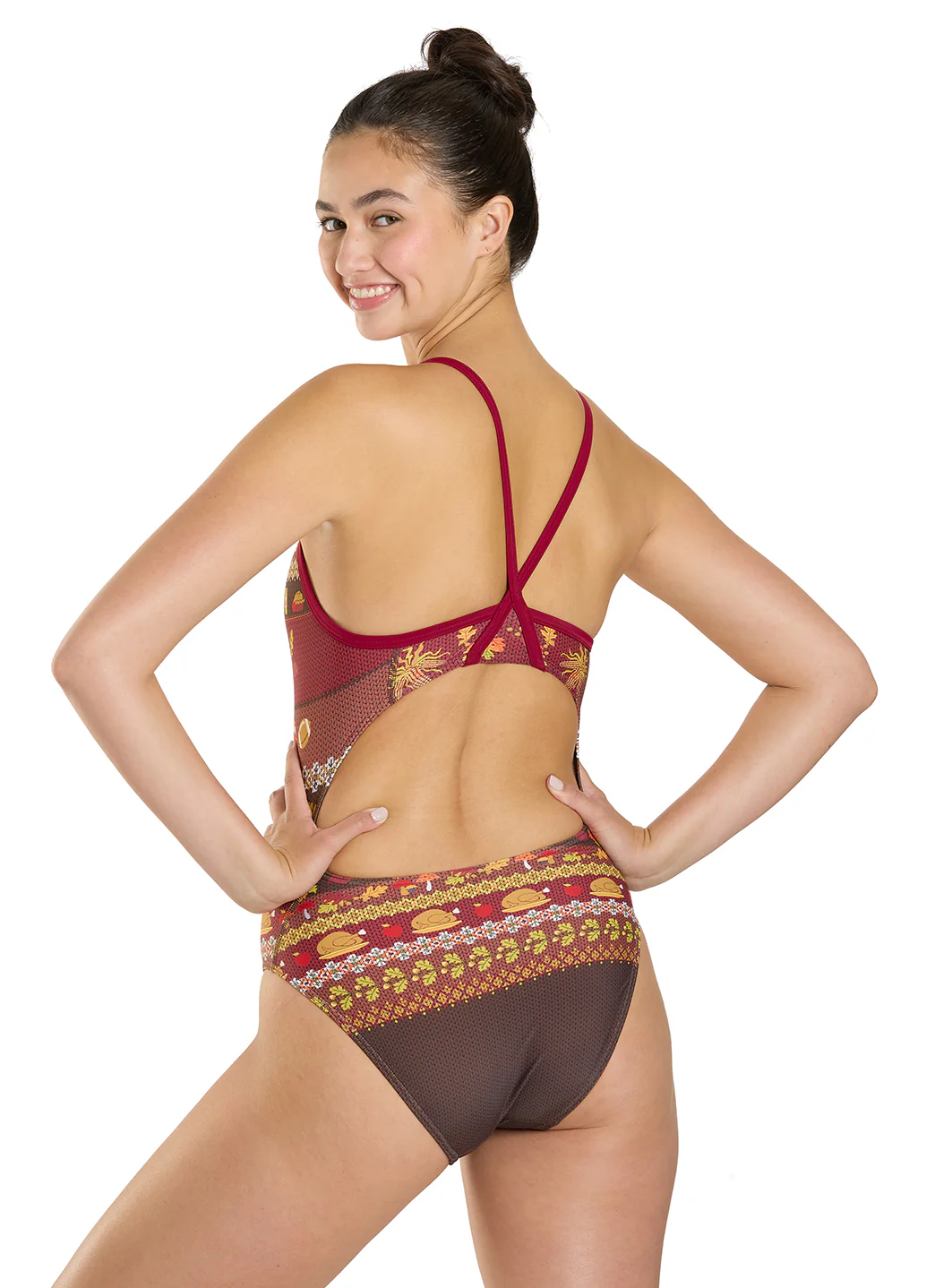 Sporti Harvest Splash Thin Strap One Piece Swimsuit (22-44) - Image 5