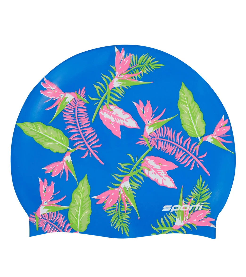Sporti Hawaiian Silicone Swim Cap - Image 5