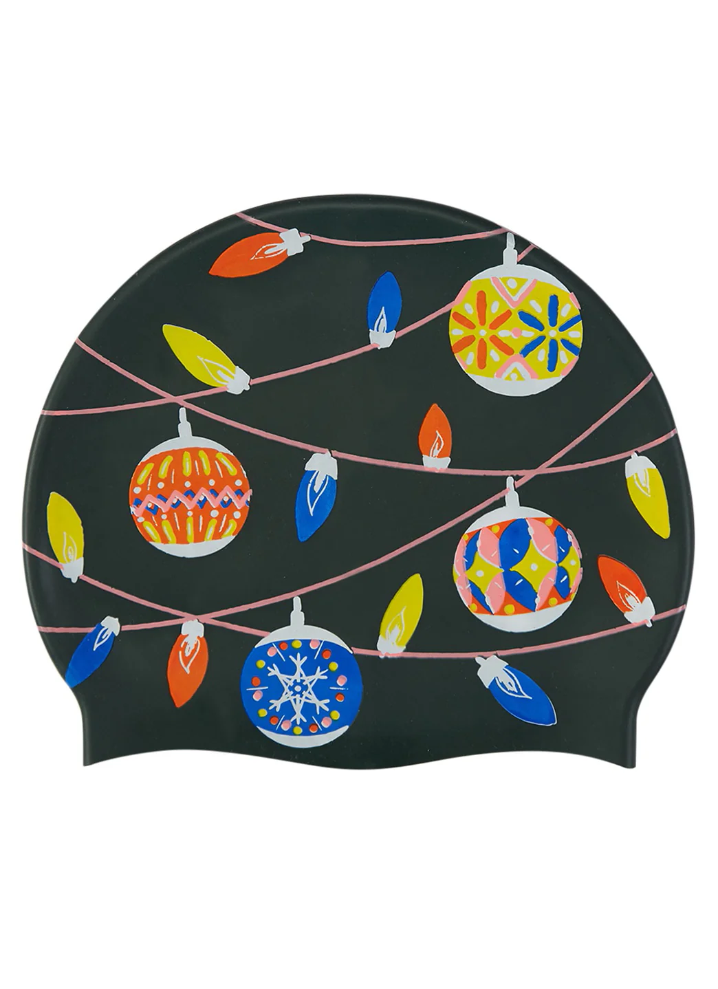 Sporti Holiday Lights Silicone Swim Cap - Image 2