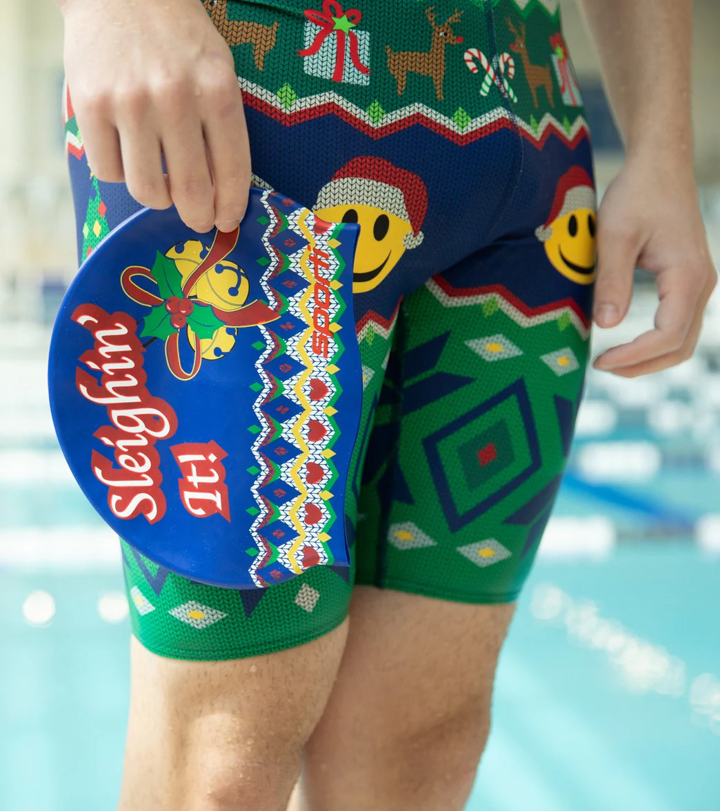 Sporti Holiday Sleighin' It Silicone Swim Cap Jr. - Image 14