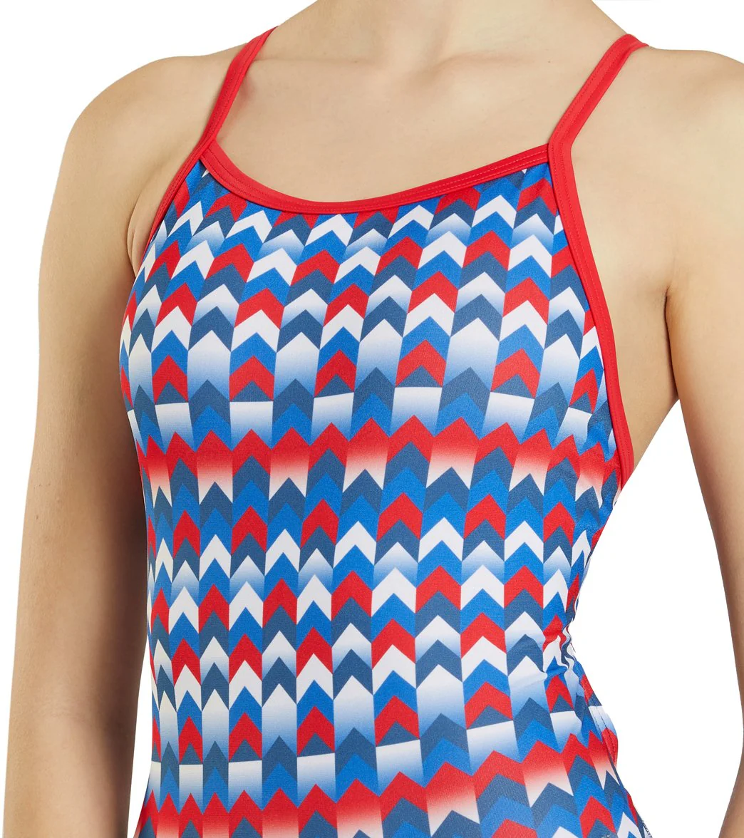 Sporti HydroLast Arrowhead Thin Strap One Piece Swimsuit (22-40) - Image 42