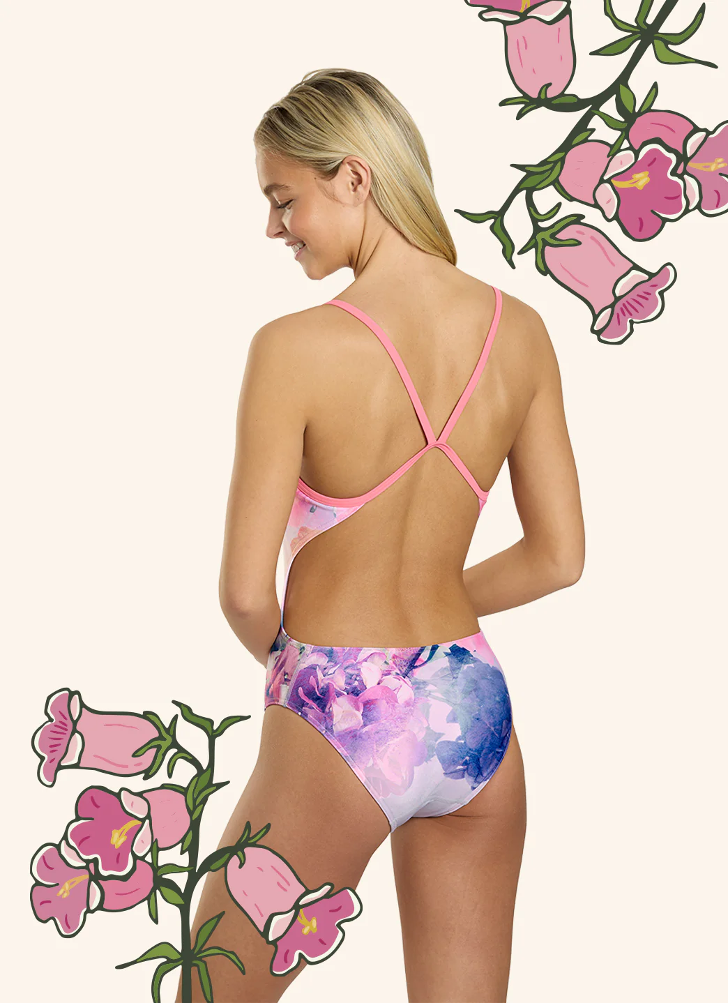 Sporti HydroLast Mystic Bloom Micro Back One Piece Swimsuit (26-40) - Image 4