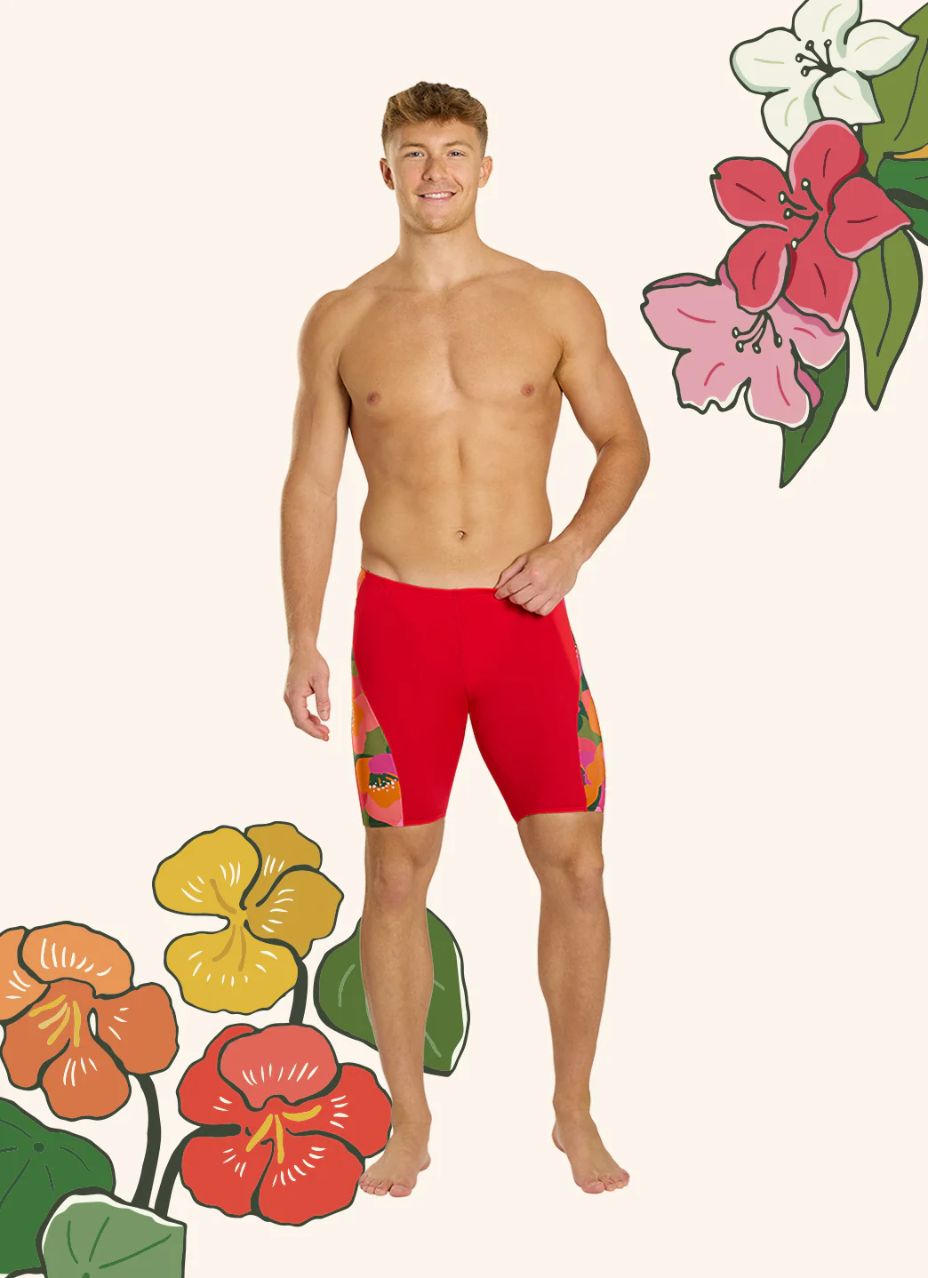 Sporti HydroLast Petal Pop Splice Jammer Swimsuit (22-40) - Image 5