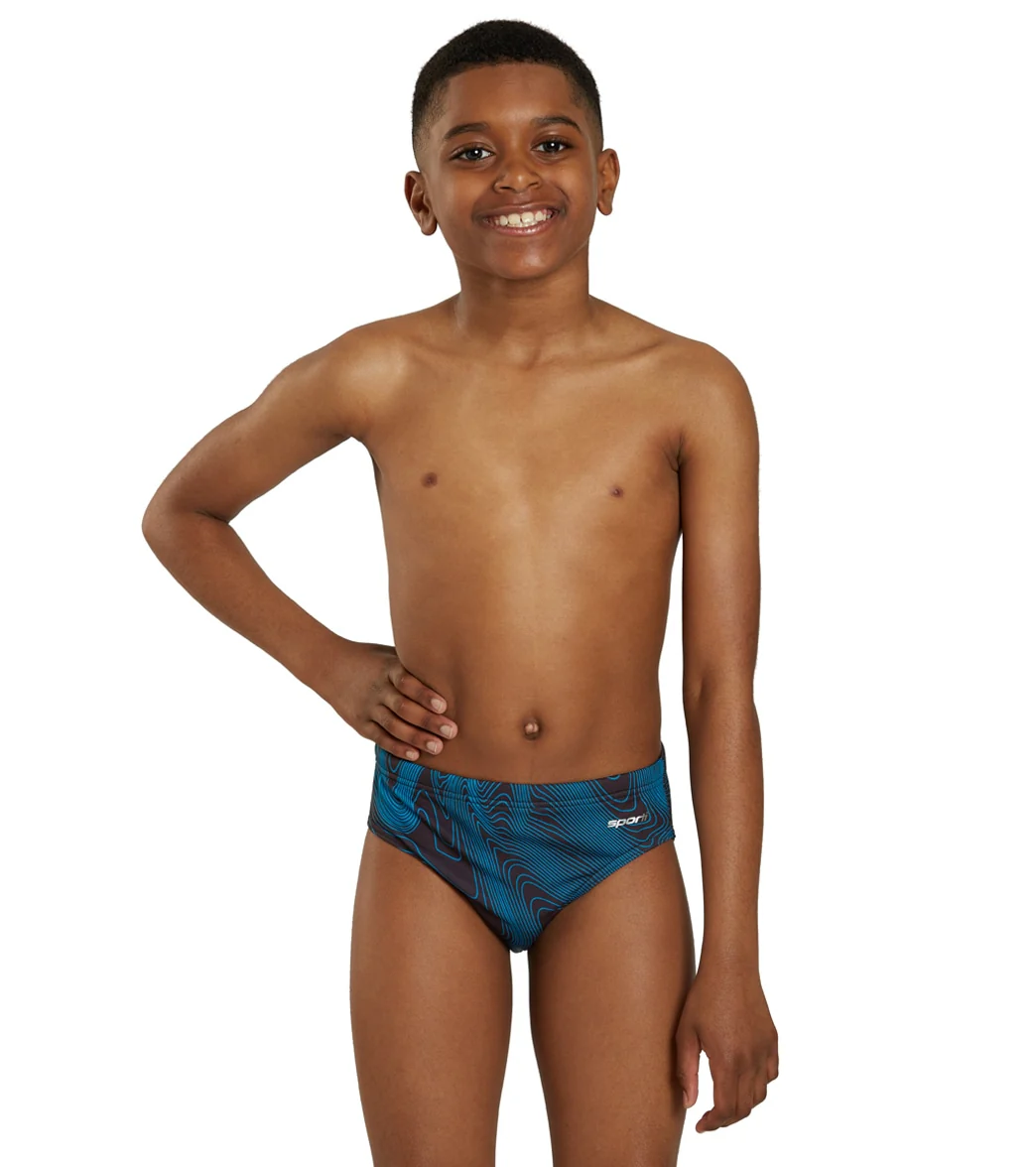 Sporti HydroLast Sonar Waves Brief Swimsuit (22-40) - Image 13