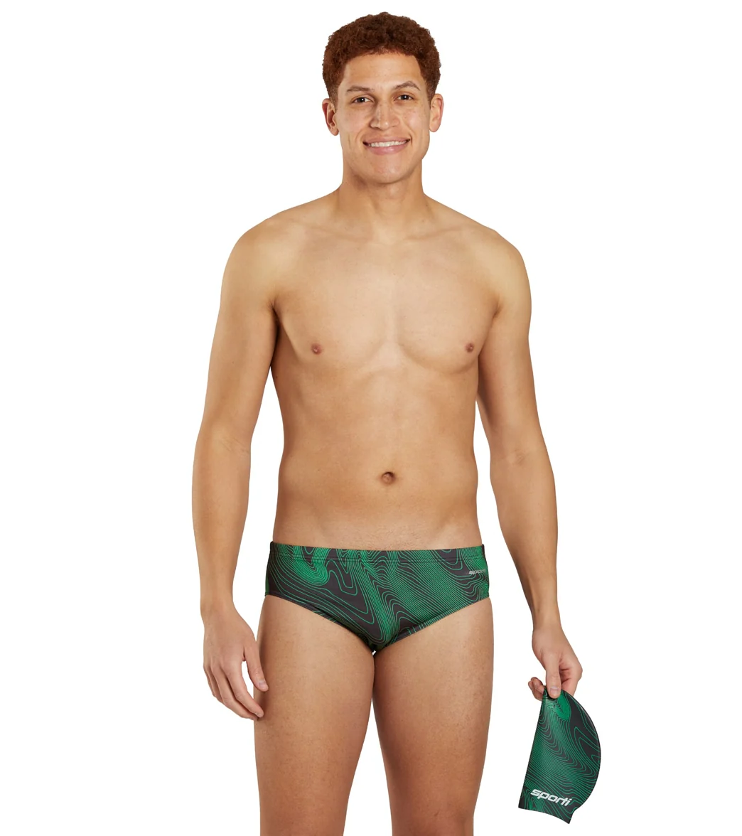 Sporti HydroLast Sonar Waves Brief Swimsuit (22-40) - Image 15