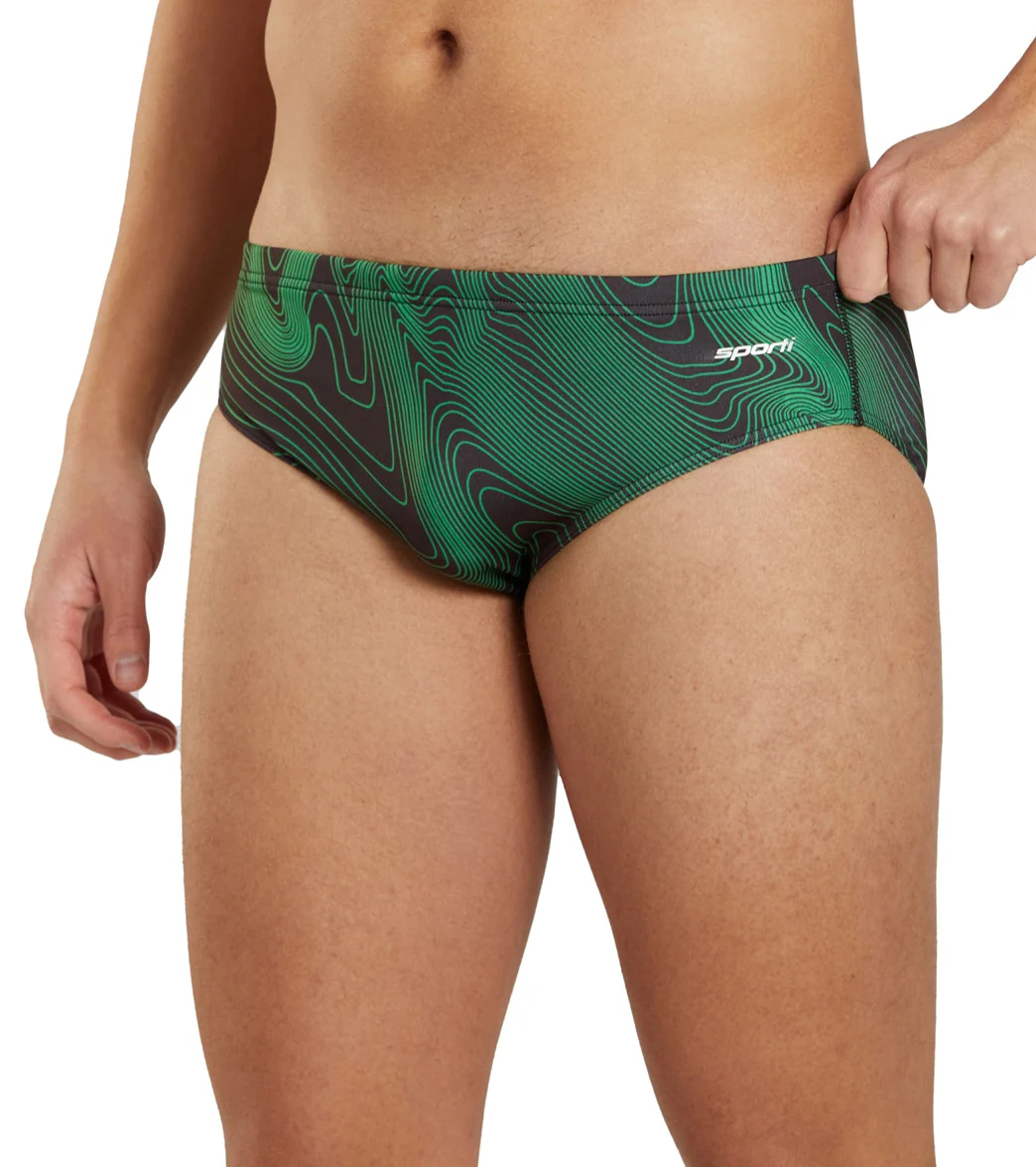 Sporti HydroLast Sonar Waves Brief Swimsuit (22-40) - Image 20