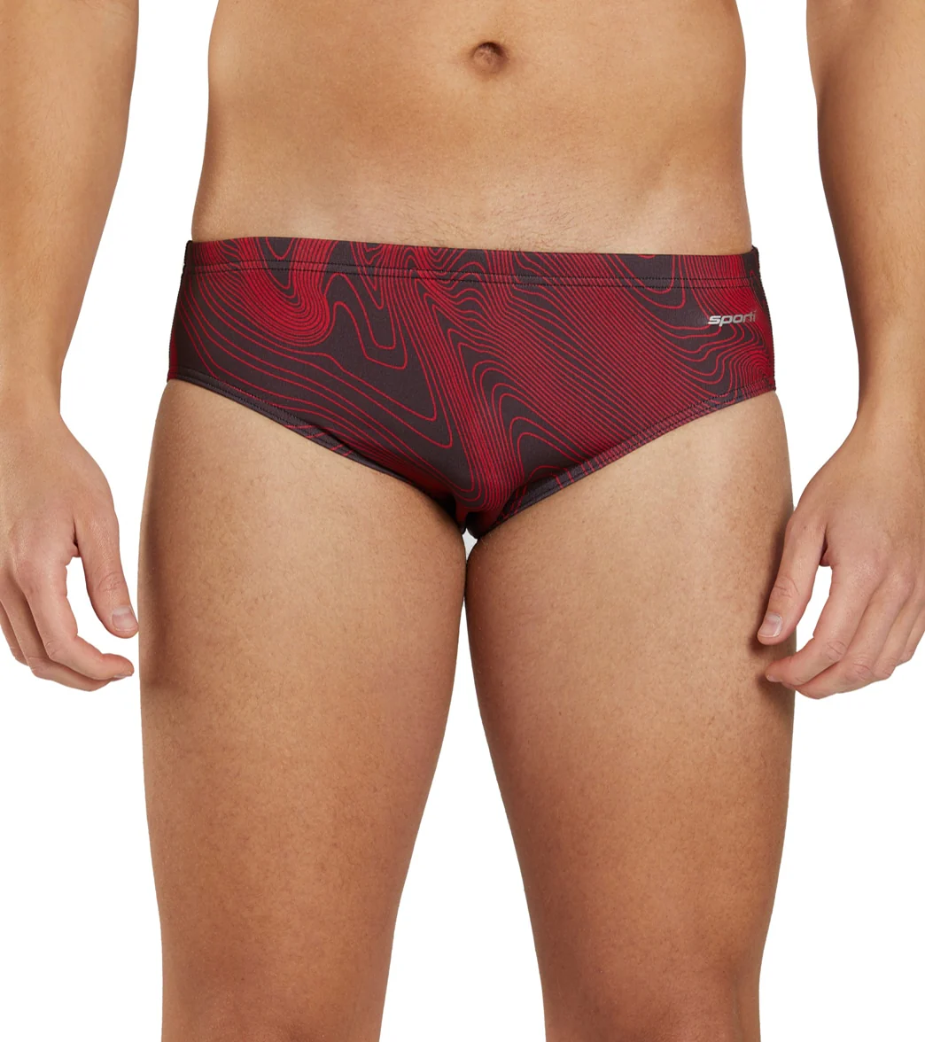 Sporti HydroLast Sonar Waves Brief Swimsuit (22-40) - Image 53