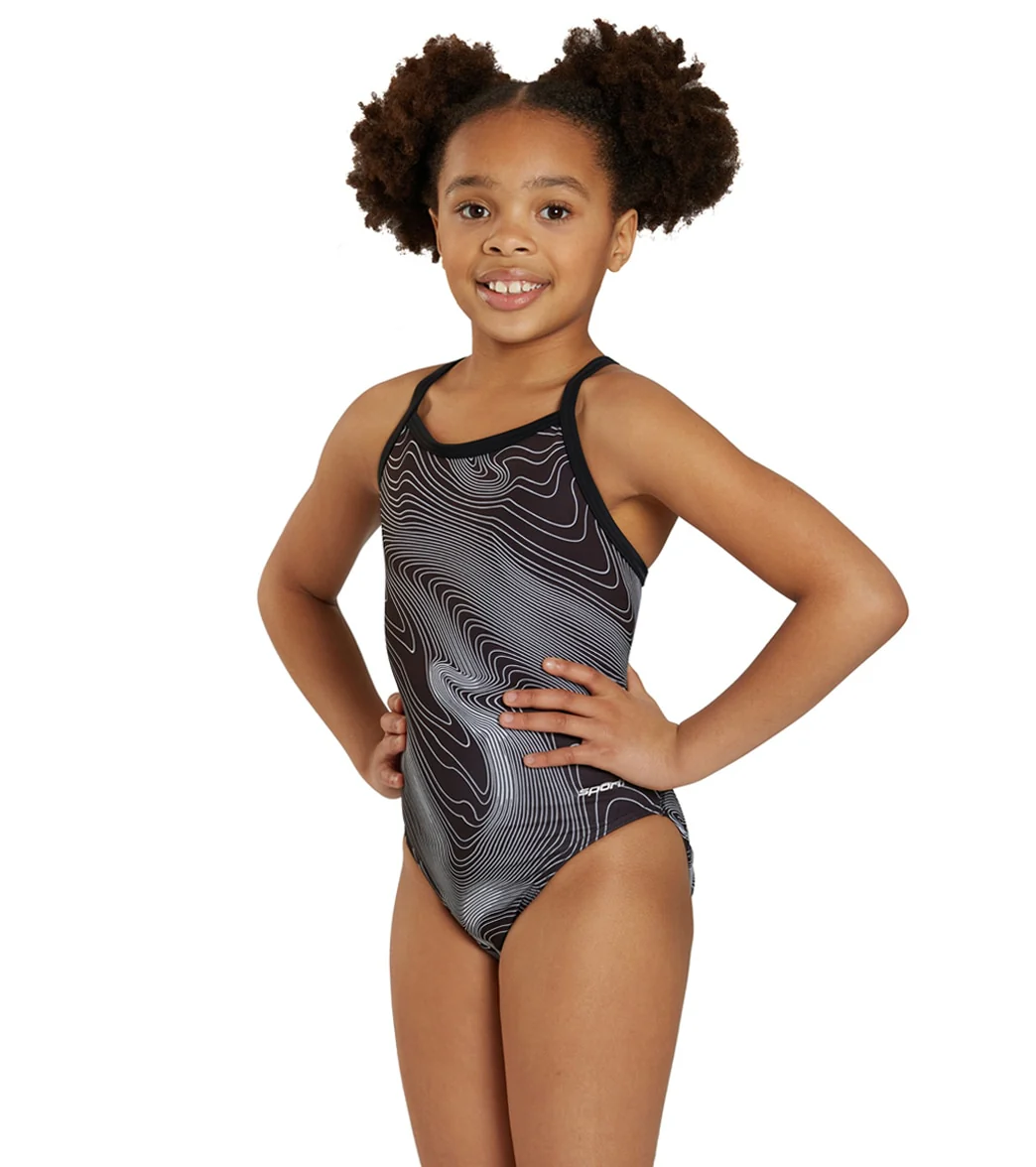 Sporti HydroLast Sonar Waves Thin Strap One Piece Swimsuit Youth (22 - 28) - Image 14