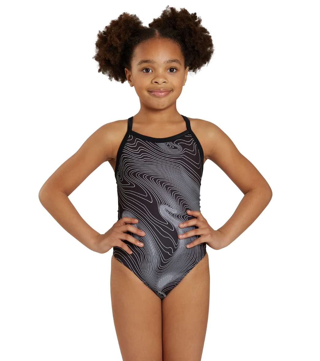 Sporti HydroLast Sonar Waves Thin Strap One Piece Swimsuit Youth (22 - 28) - Image 18