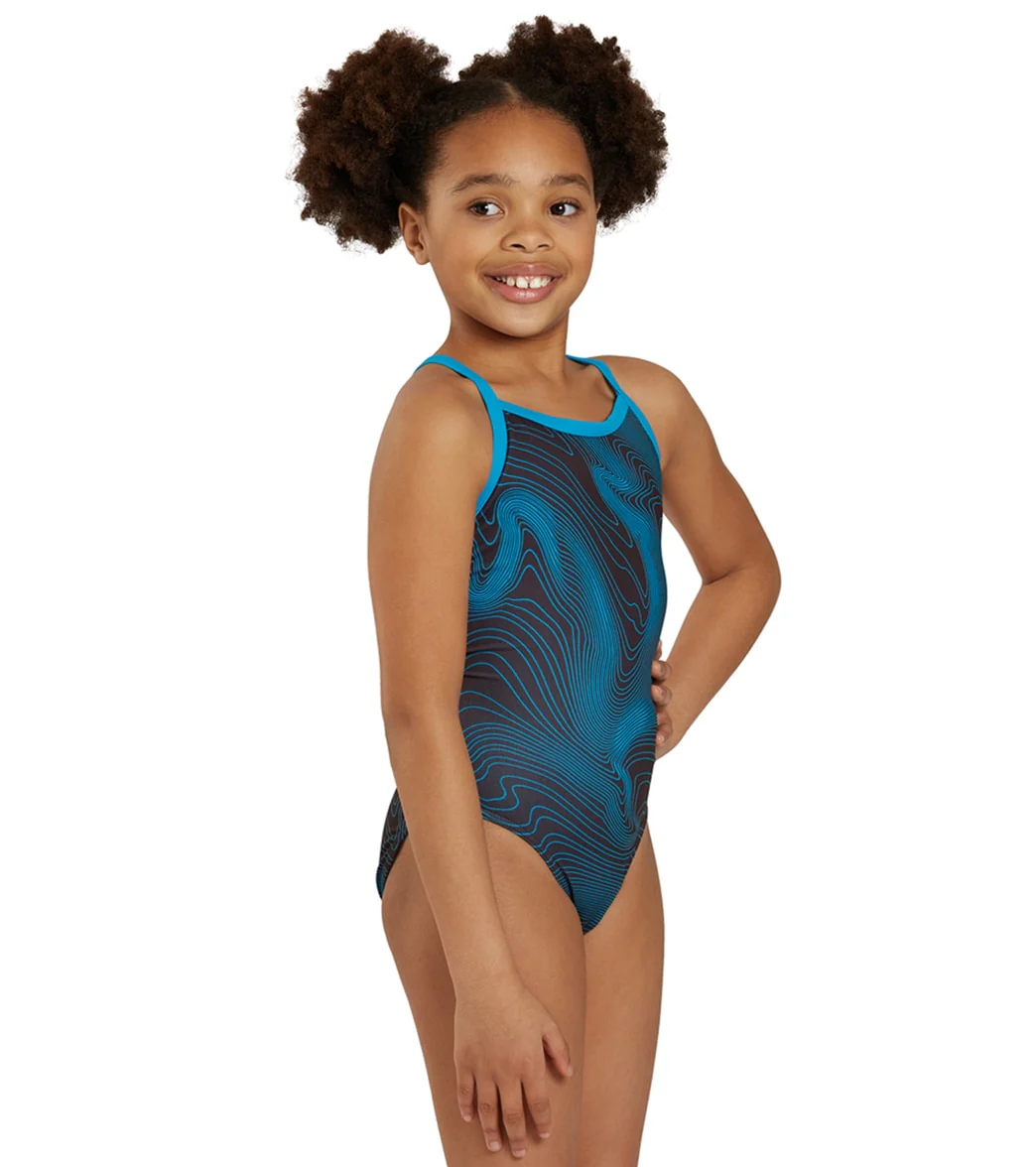 Sporti HydroLast Sonar Waves Thin Strap One Piece Swimsuit Youth (22 - 28) - Image 27
